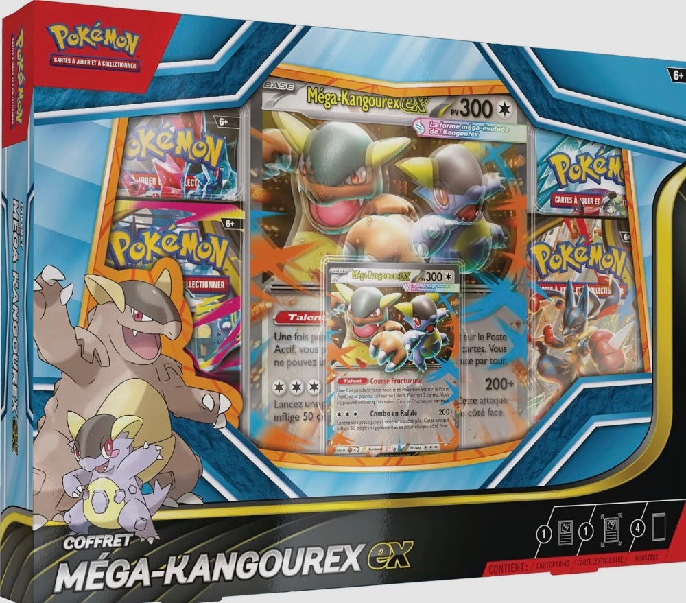 Pokémon - Coffret - 4 boosters - MEGA- Kangourex EX
