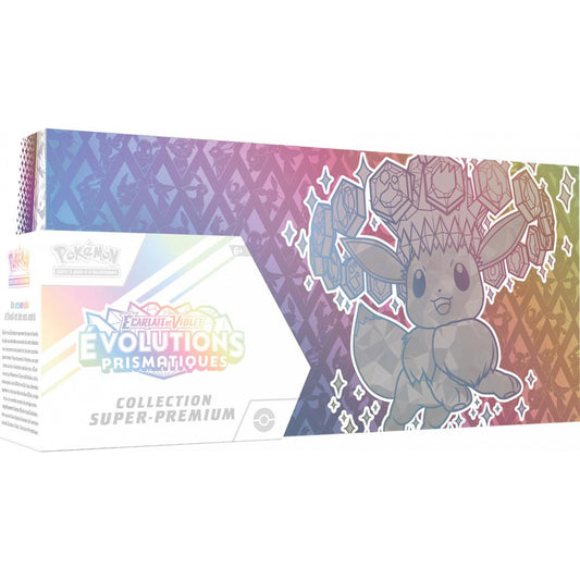 Pokémon - Coffret 15 Boosters - EV8.5 Ecarlate et Violet - Evolutions Prismatiques - Collection Super Premium Evoli