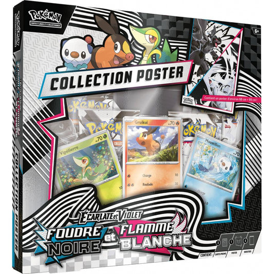 Pokémon - Coffret 4 Boosters - EV10.5 Ecarlate et Violet - Foudre Noire & Flamme Blanche - Collection Poster