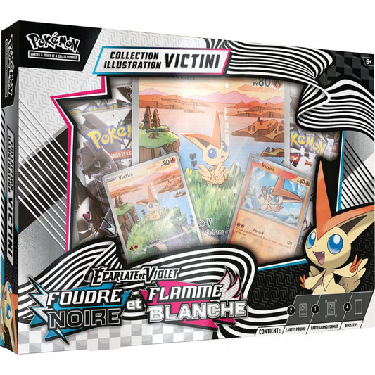 Pokémon - Coffret 4 Boosters - EV10.5 Ecarlate et Violet - Foudre Noire & Flamme Blanche : Victini