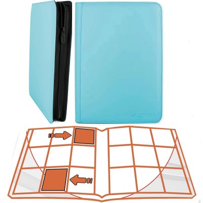 Phoenix Shield - Portfolio - ALBUM DELUXE ZIP - TURQUOISE - 20 pages de 9 cases (360 cartes recto-verso)