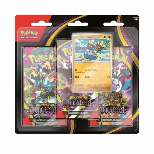 Pokémon Nuit Noire Tripack - Produit noir fond blanc