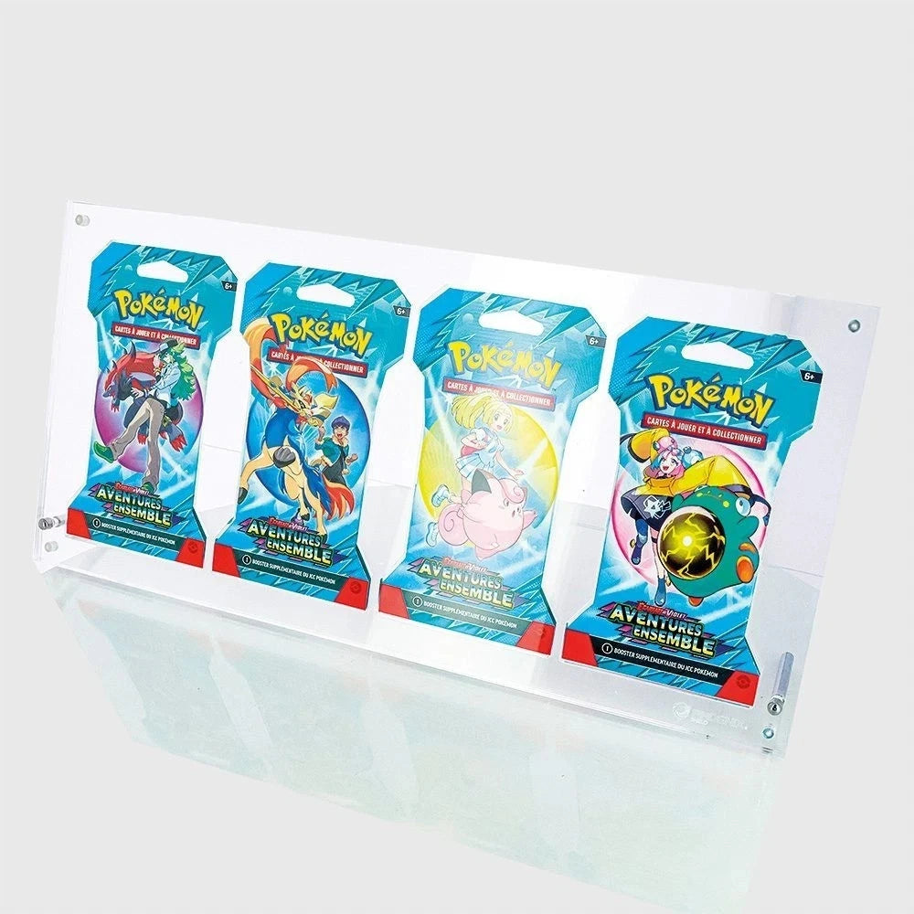 Phoenix Shield - Boite de Rangement - Protection Acrylique pour 4 Blisters Carton POKEMON (Fermeture Magnétique)