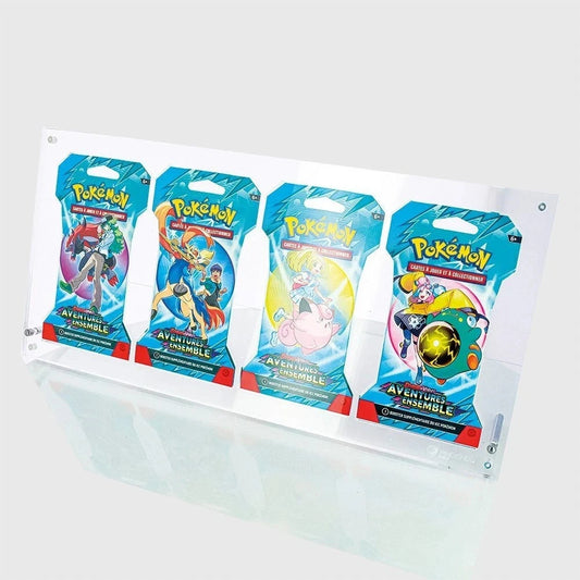 Phoenix Shield - Boite de Rangement - Protection Acrylique pour 4 Blisters Carton POKEMON (Fermeture Magnétique)